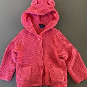 BabyGap 18-24 month pink hooded cardigan